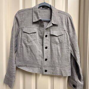 Theory Light Gray Women's Jean Jacket